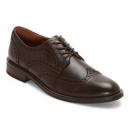 Stafford Mens Charles Oxford Shoes, 9 1/2 Medium, Brown