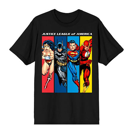 Big and Tall Mens Crew Neck Short Sleeve Classic Fit Justice League Graphic T-Shirt, 3x-large Tall, Black