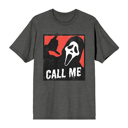 Big and Tall Mens Crew Neck Short Sleeve Classic Fit Ghostface Graphic T-Shirt, 3x-large, Black