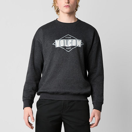 VOLCOM Mens Crew Neck Long Sleeve Sweatshirt, Small, Black