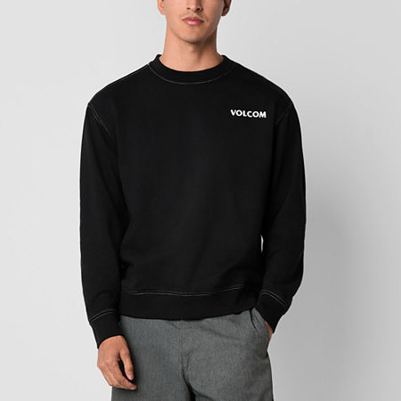VOLCOM Mens Crew Neck Long Sleeve Sweatshirt, Medium, Black