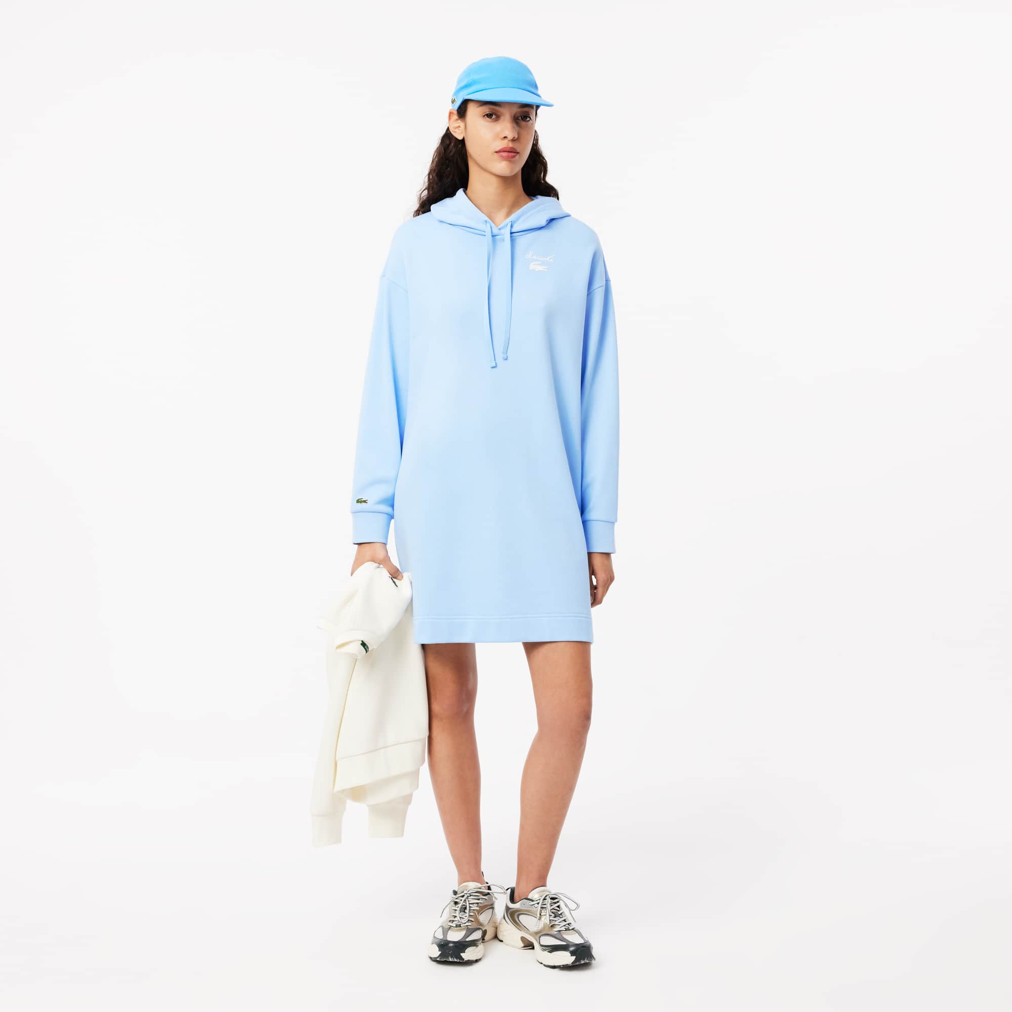 Lacoste Women's Oversized Fleece Sweatshirt Dress - 36