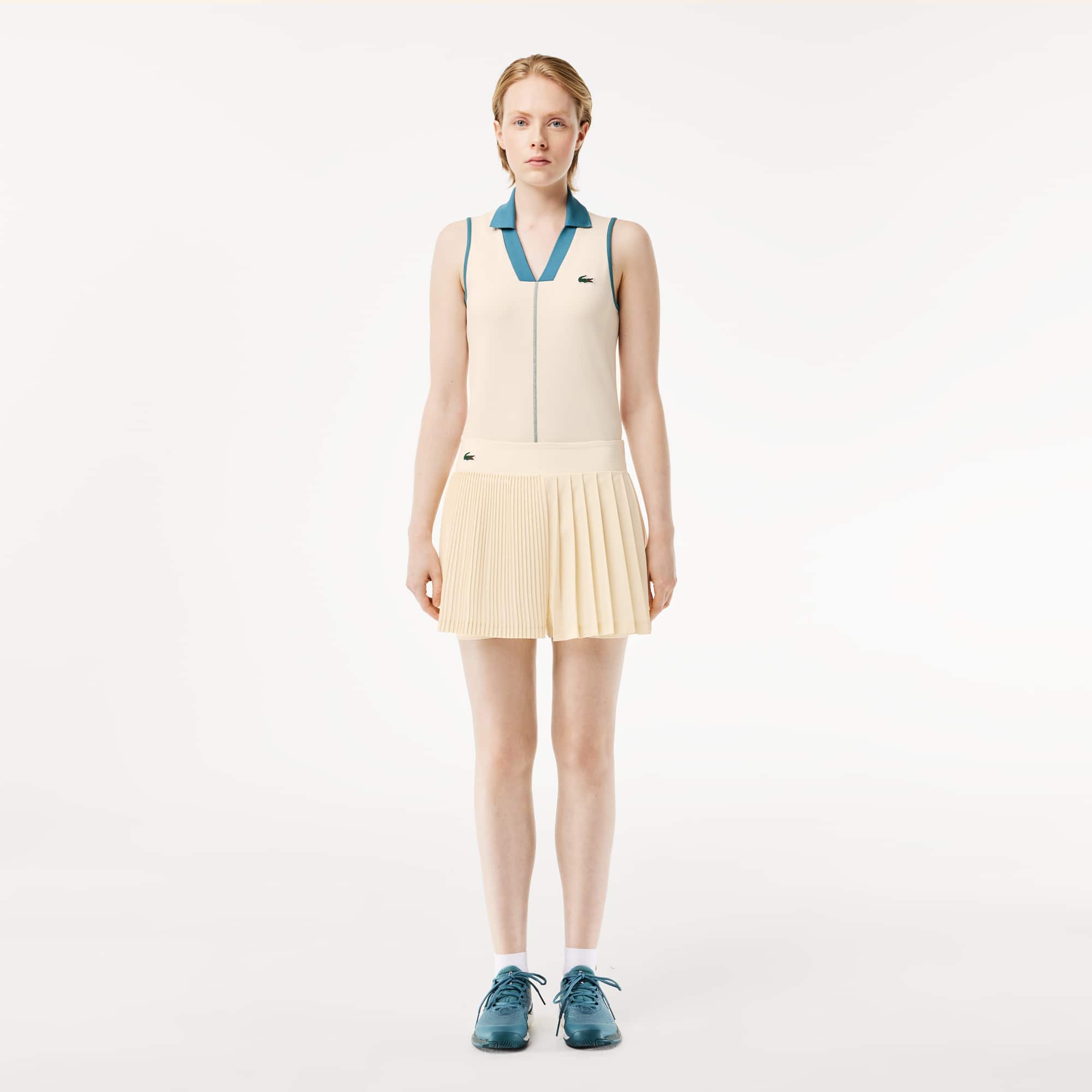Lacoste Women's Pleated Lined Tennis Shorts - 44