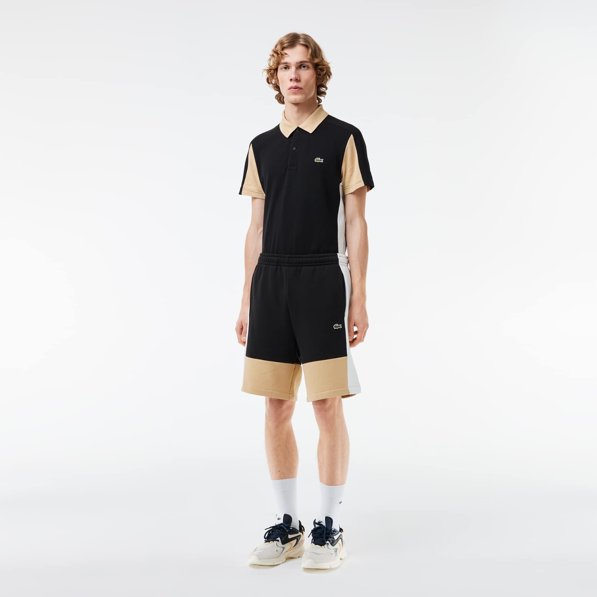 Lacoste Men's Regular Fit Colorblock Fleece Shorts - M - 4