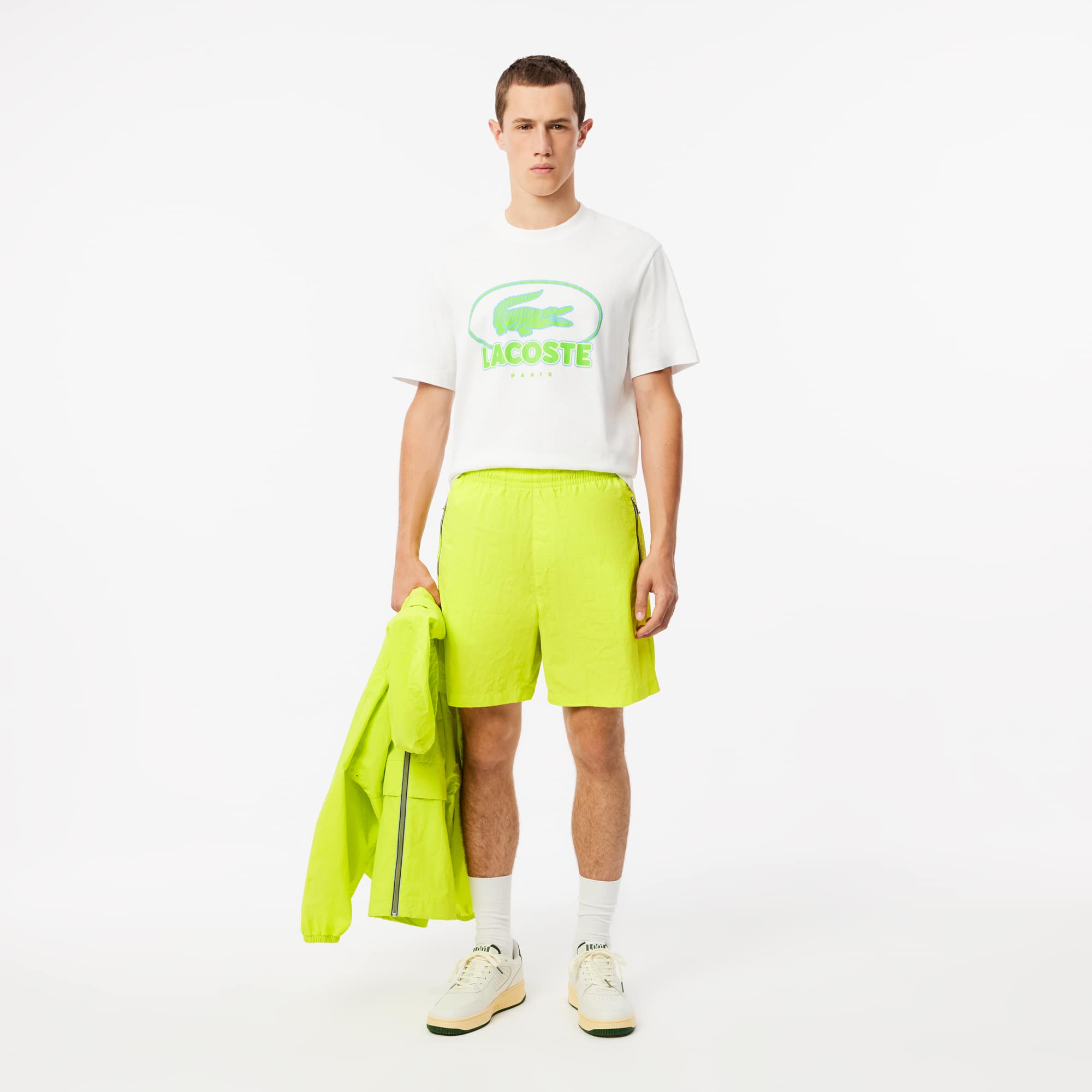Lacoste Men's Relaxed Fit Zip-Up Pocket Shorts - L - 5