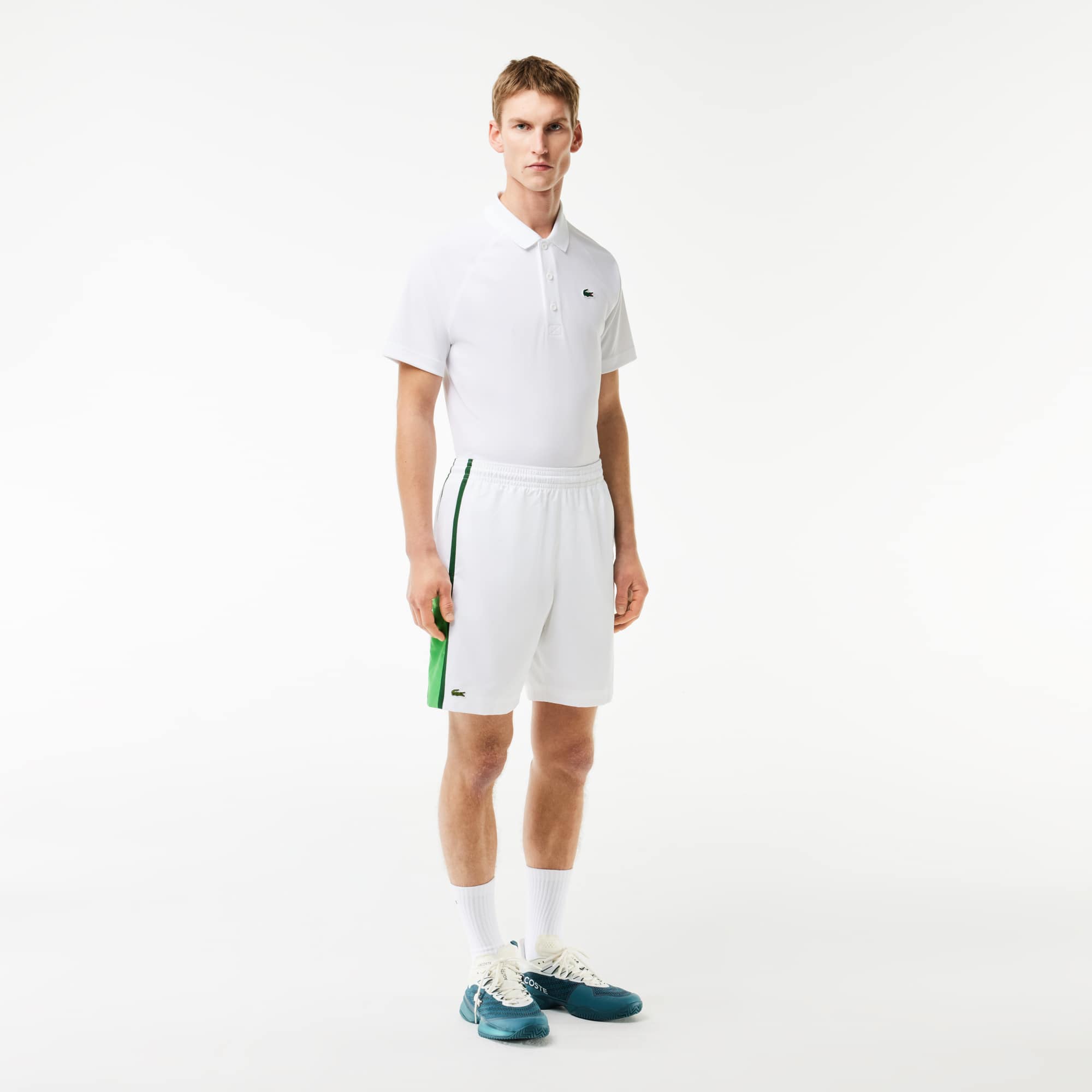 Lacoste Men's Lightweight Colorblock Stripe Tennis Shorts - M - 4