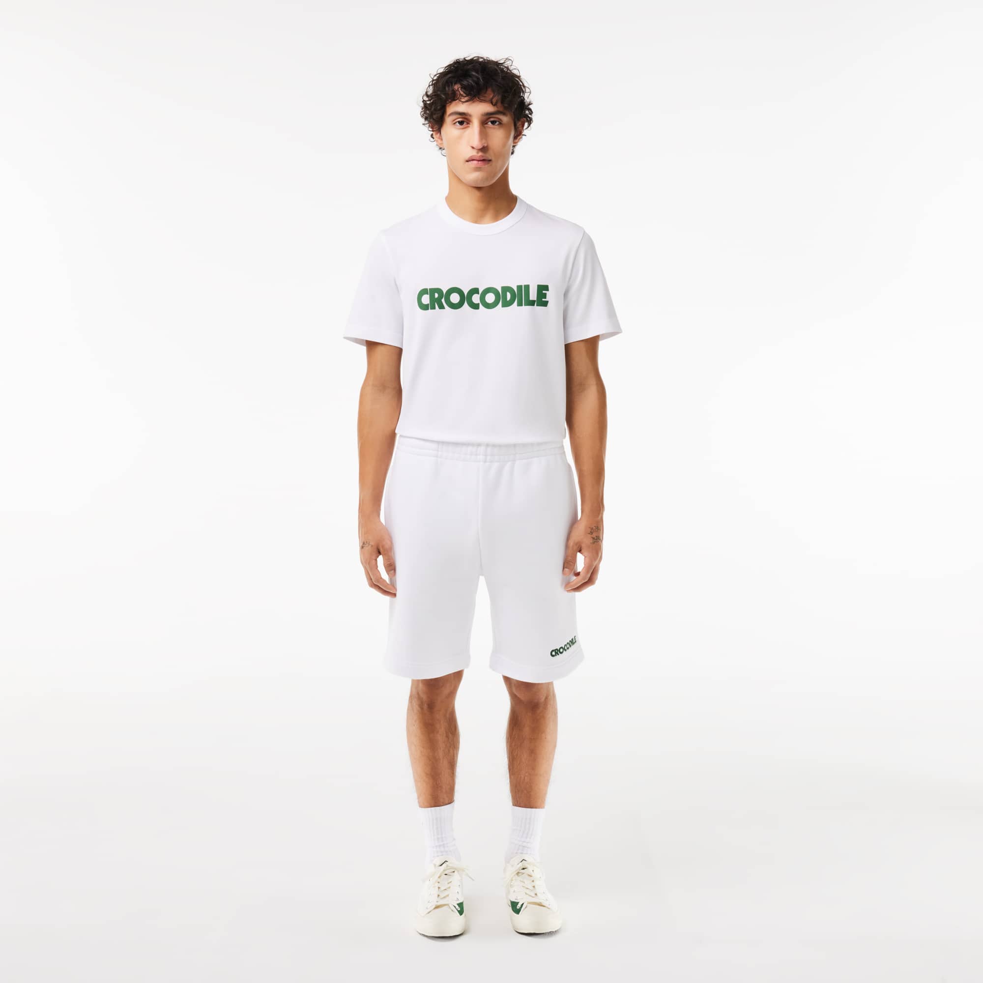 Lacoste Men's Regular Fit Text Embroidery Fleece Shorts - 4XL - 9
