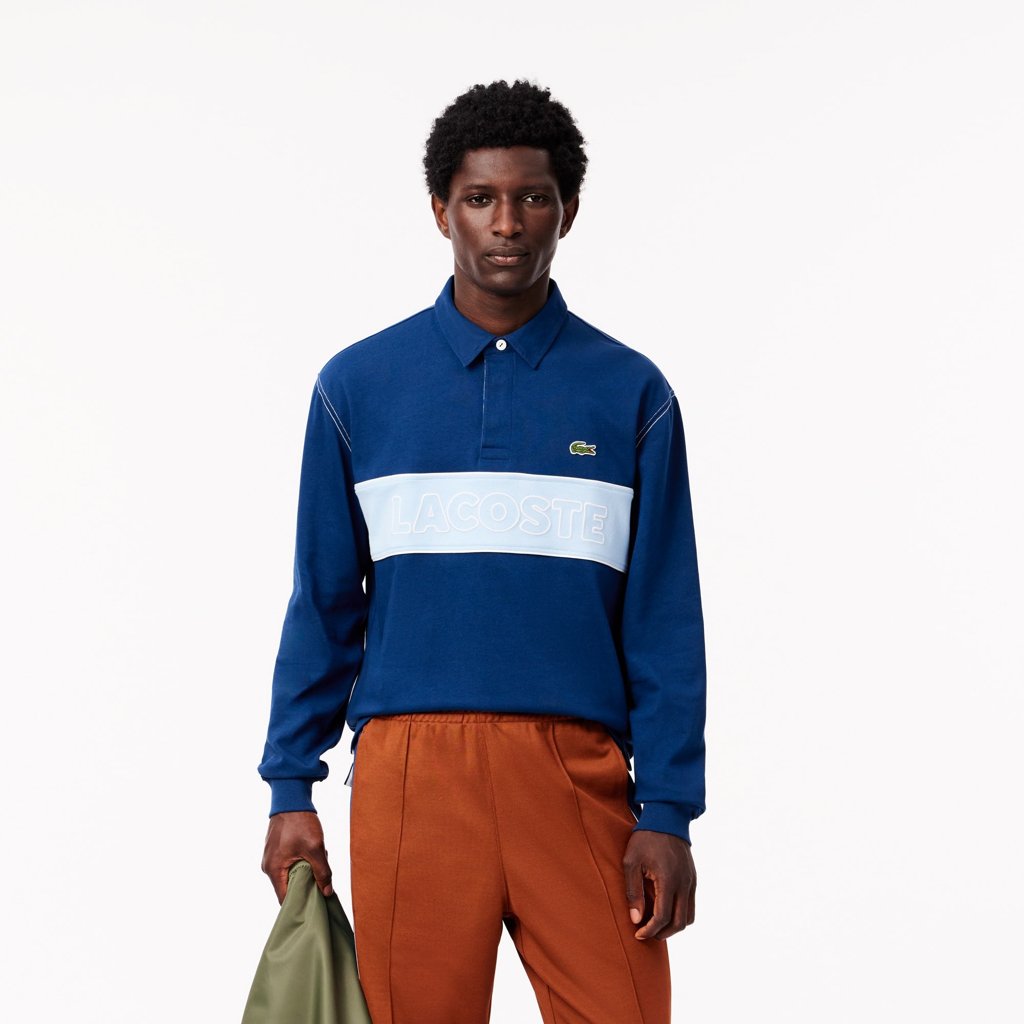 Lacoste Men's Relaxed Fit Cotton Rugby Shirt - L - 5