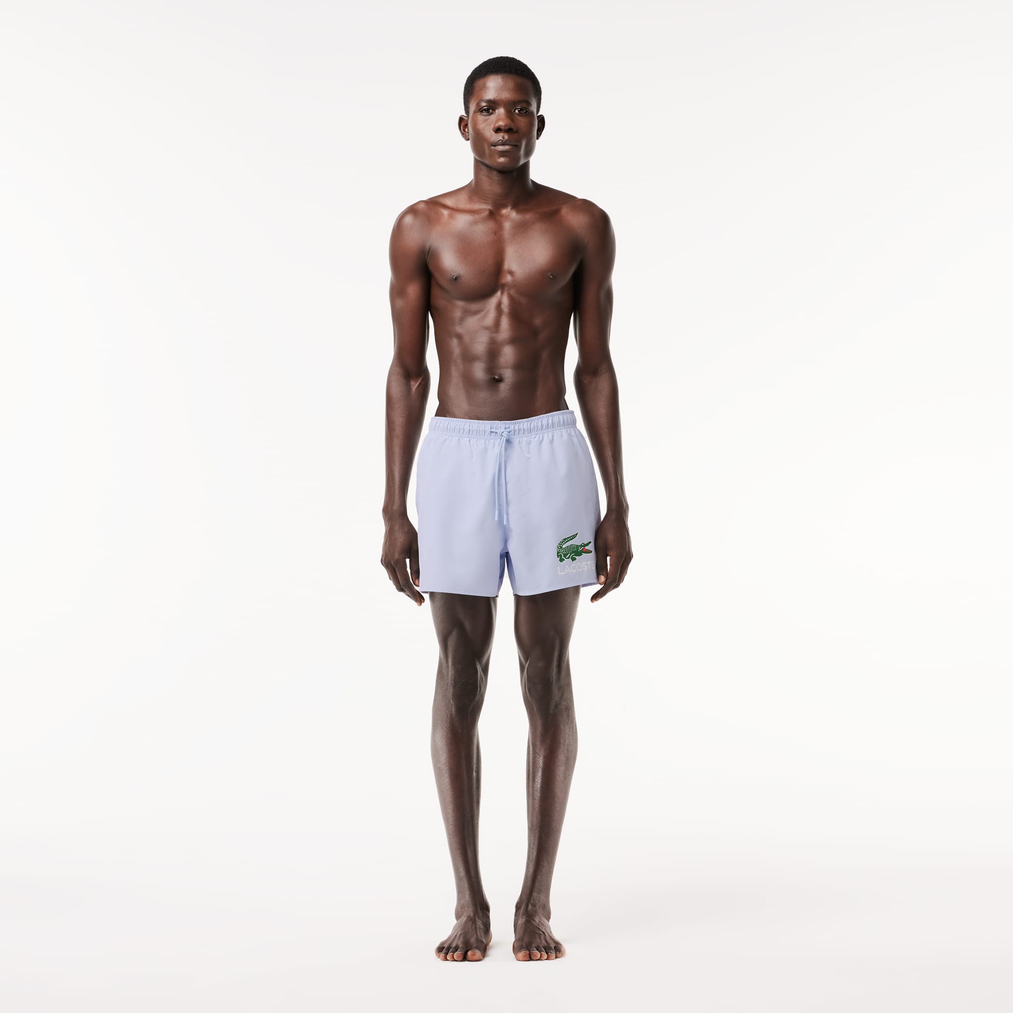 Lacoste Men's Croc Print Swim Trunks