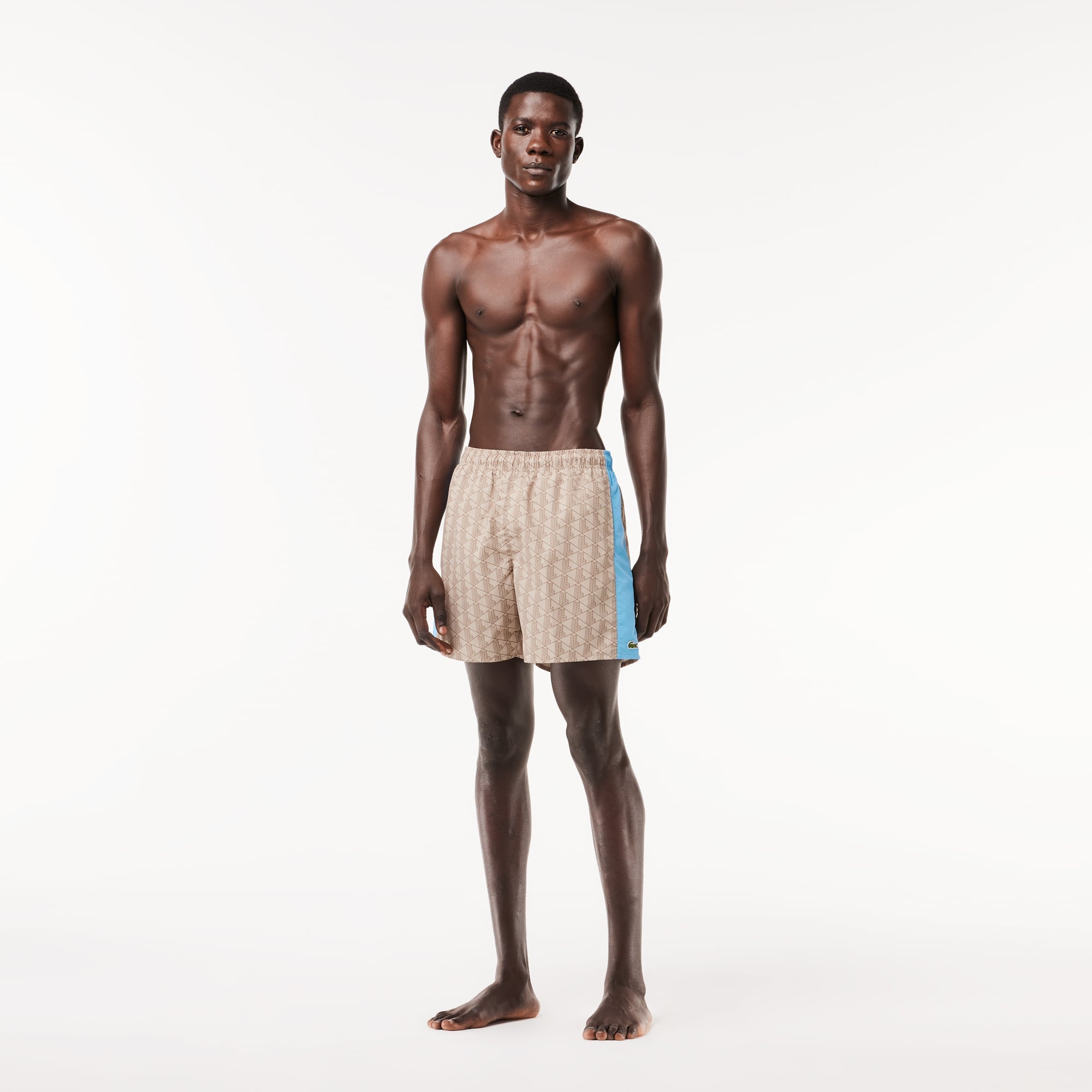 Lacoste Men's Monogram Print Swim Trunks - XL