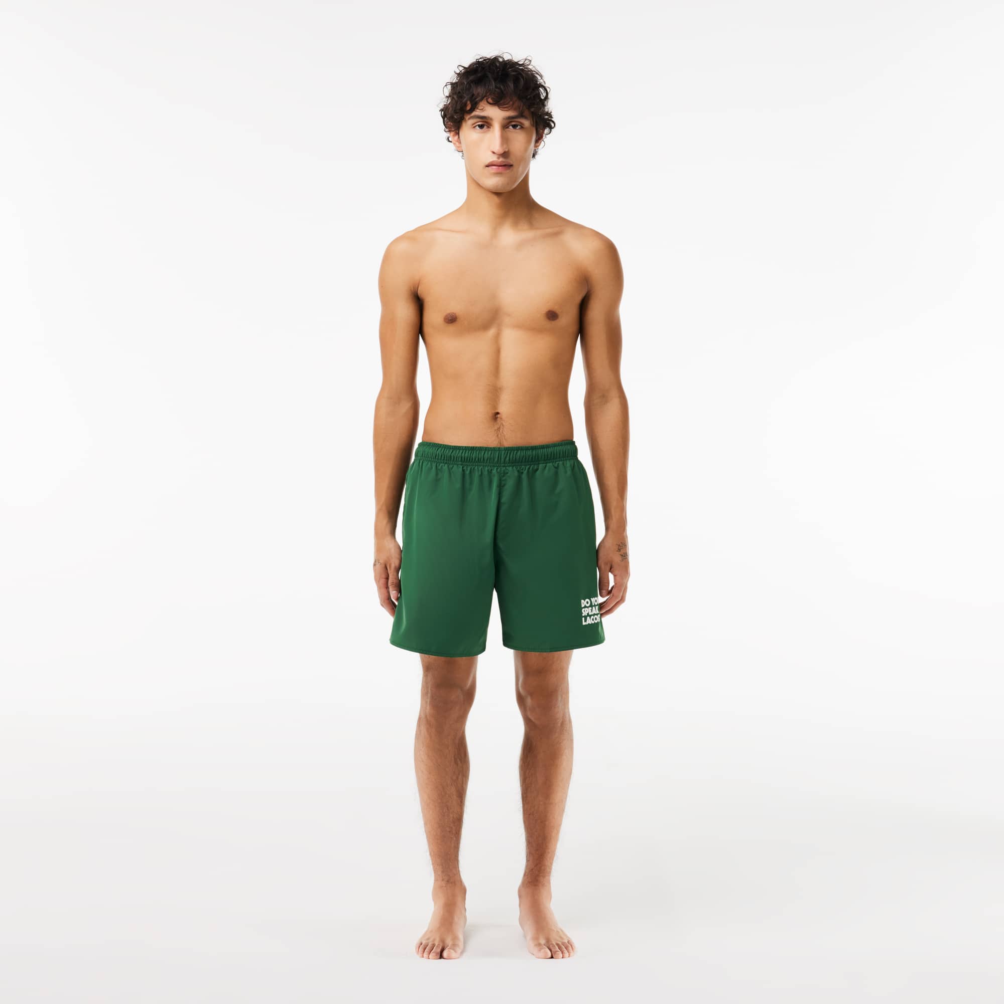 Lacoste Men's Printed Swim Trunks