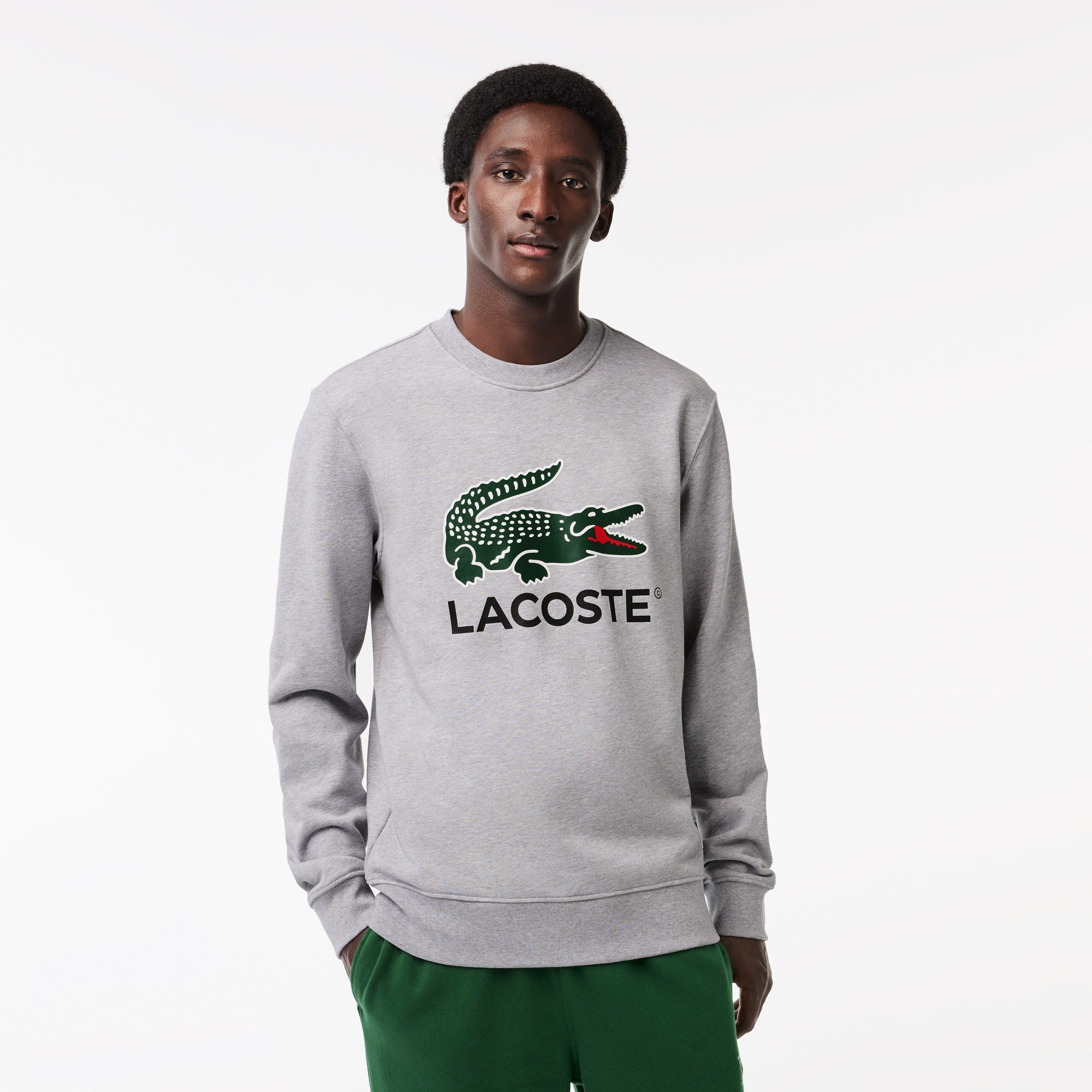 Lacoste Men's Fleece Crew Neck Sweatshirt - M - 4