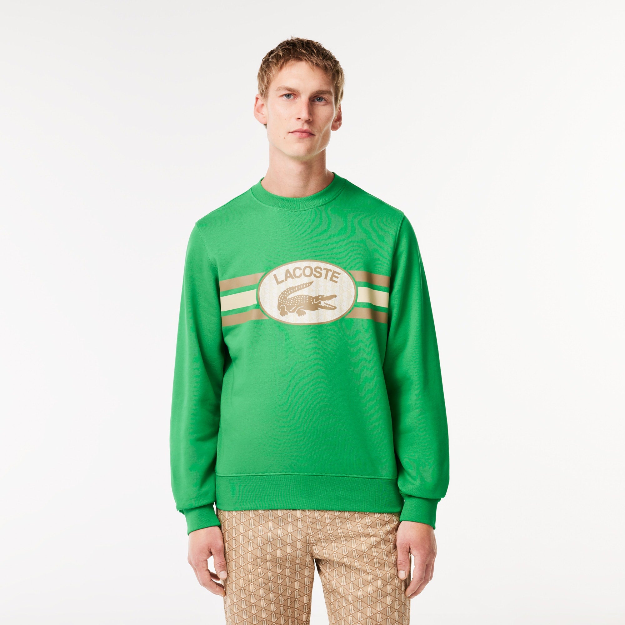 Lacoste Men's Graphic Print Fleece Sweatshirt - S - 3