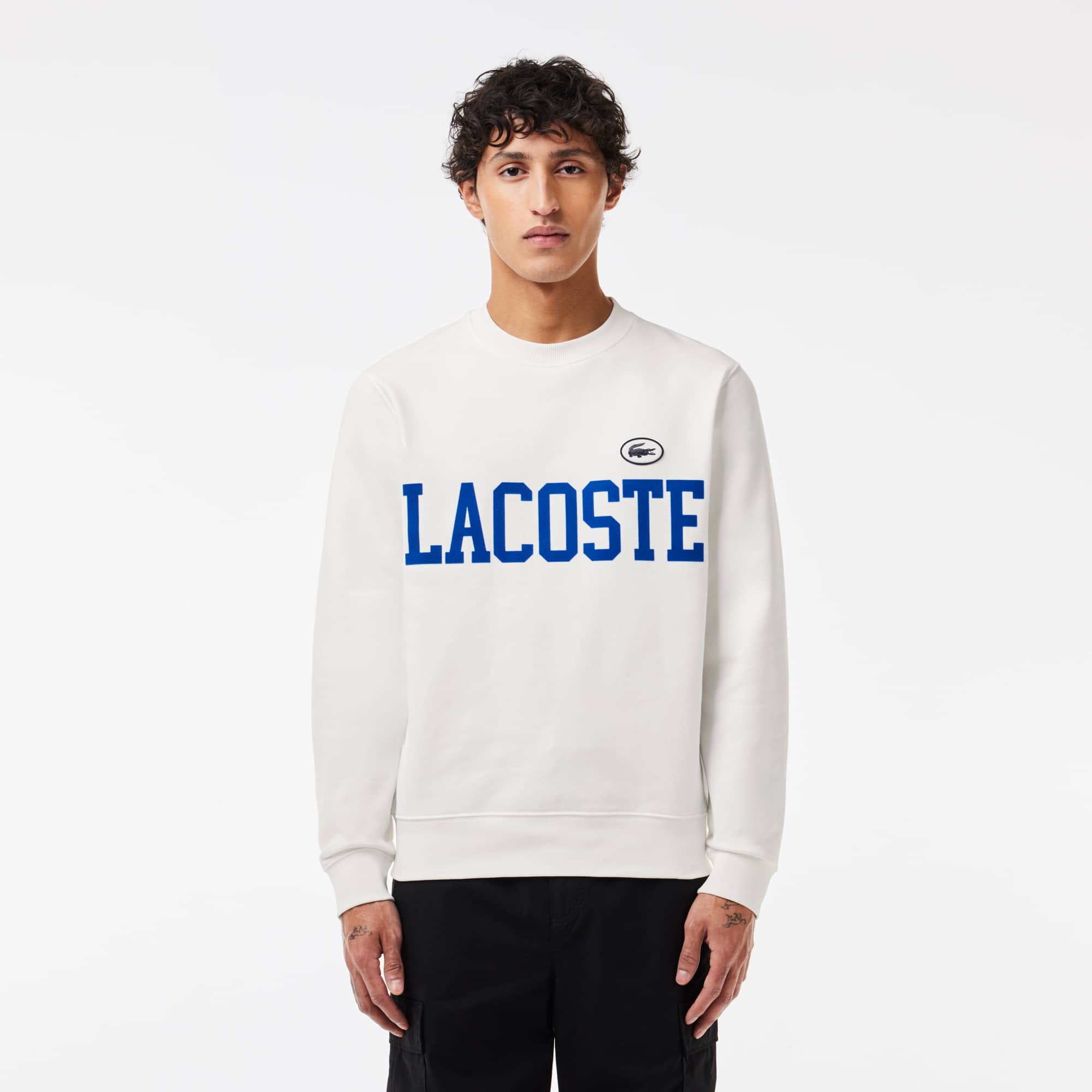 Lacoste Men's Flocked Fleece Sweatshirt  - L - 5
