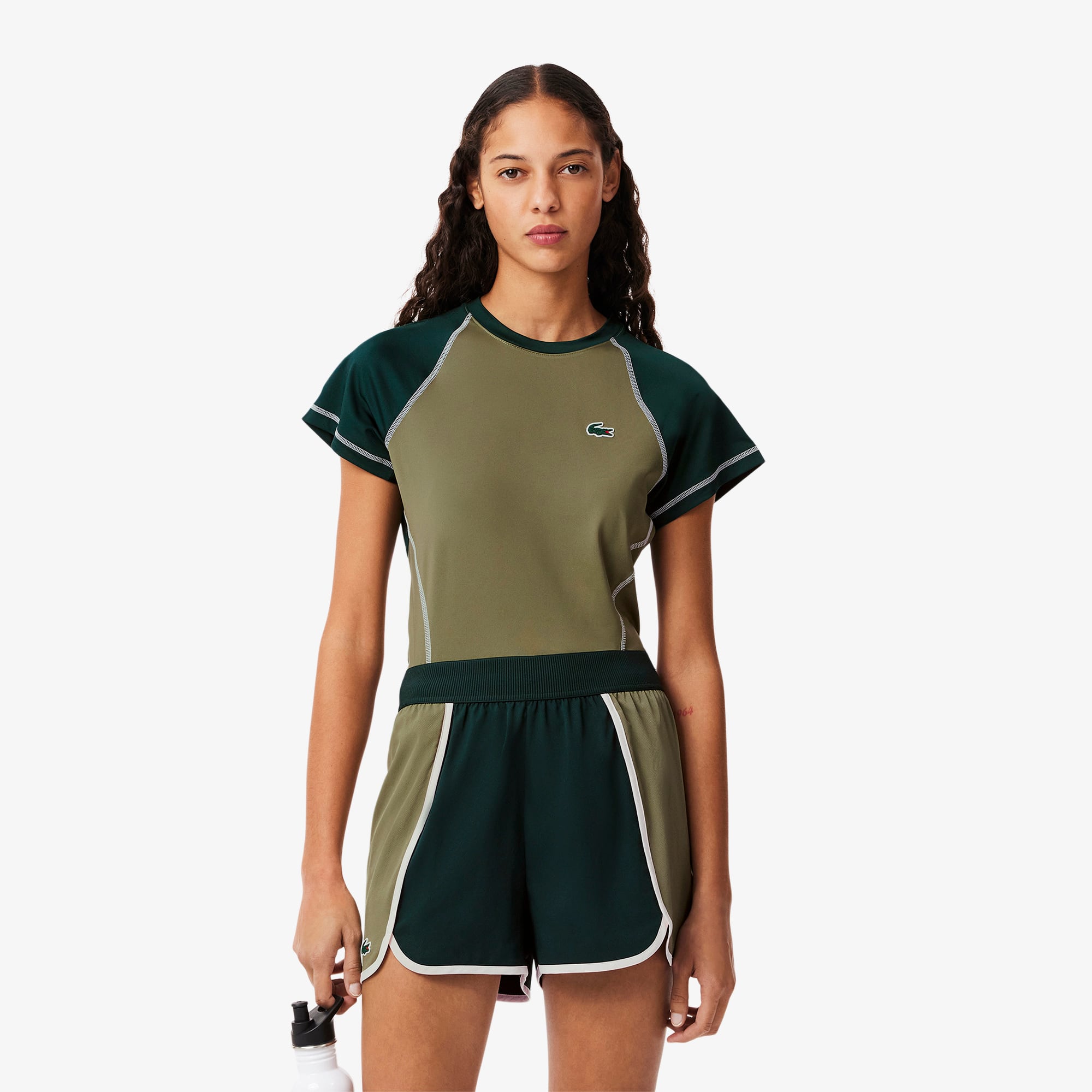 Lacoste Women's Slim Fit Ultra Dry Stretch Sport T-Shirt - 32
