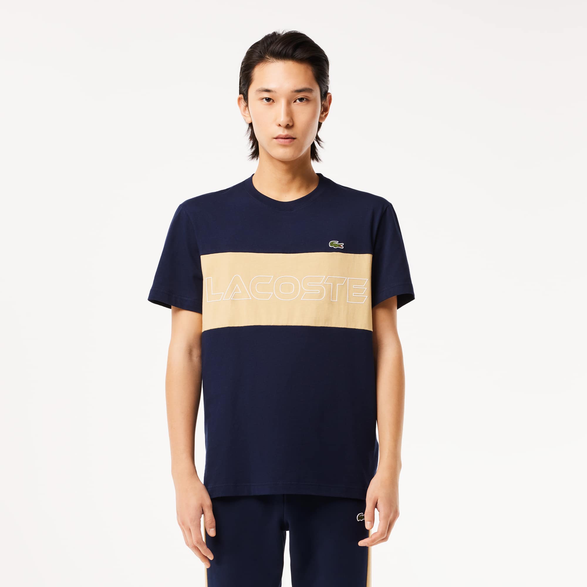 Lacoste Men's Regular Fit Colorblock Print T-Shirt - XL - 6
