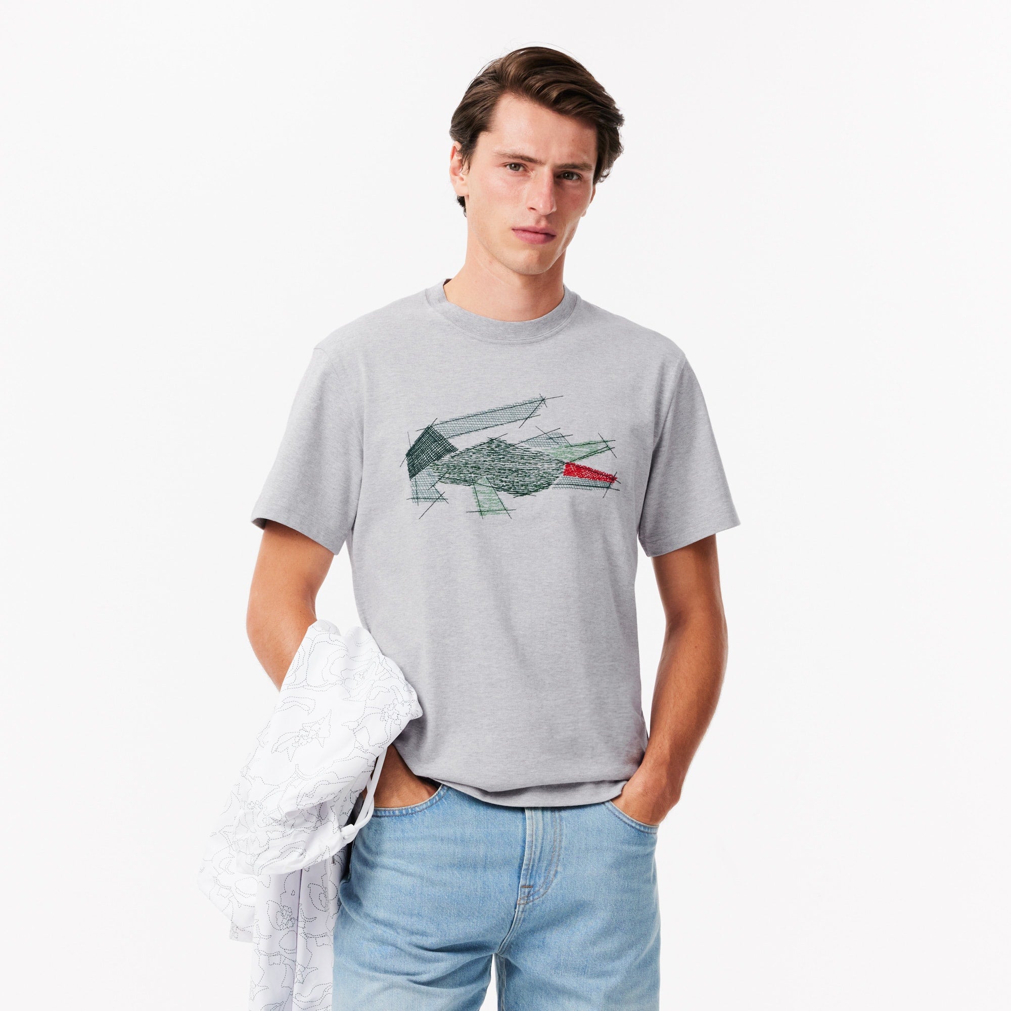 Lacoste Men's Heavy Cotton Crocodile Graphic T-Shirt - 4XL - 9