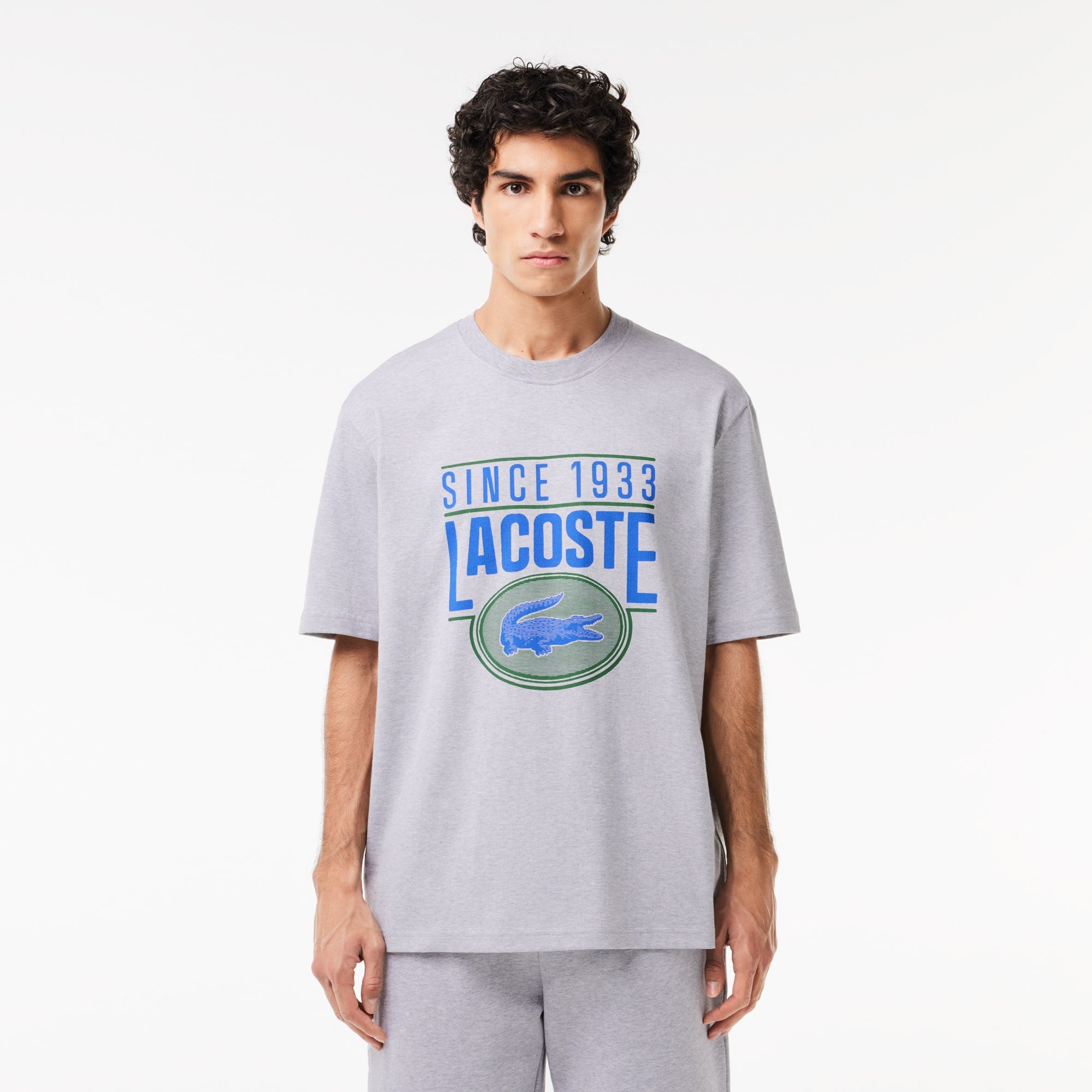 Lacoste Men's Loose Fit Heavy Cotton Printed T-Shirt - 4XL - 9