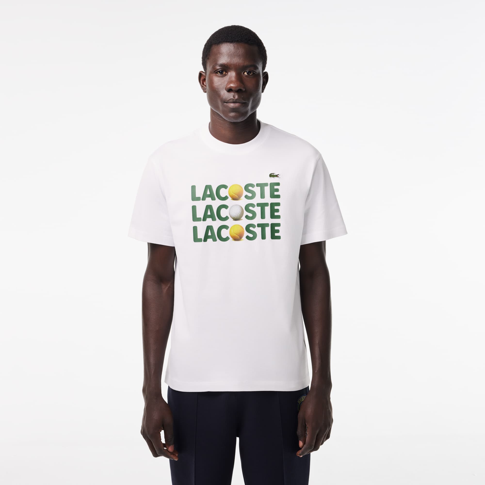 Lacoste Men's Heavy Cotton Ball Print T-Shirt - XXL - 7