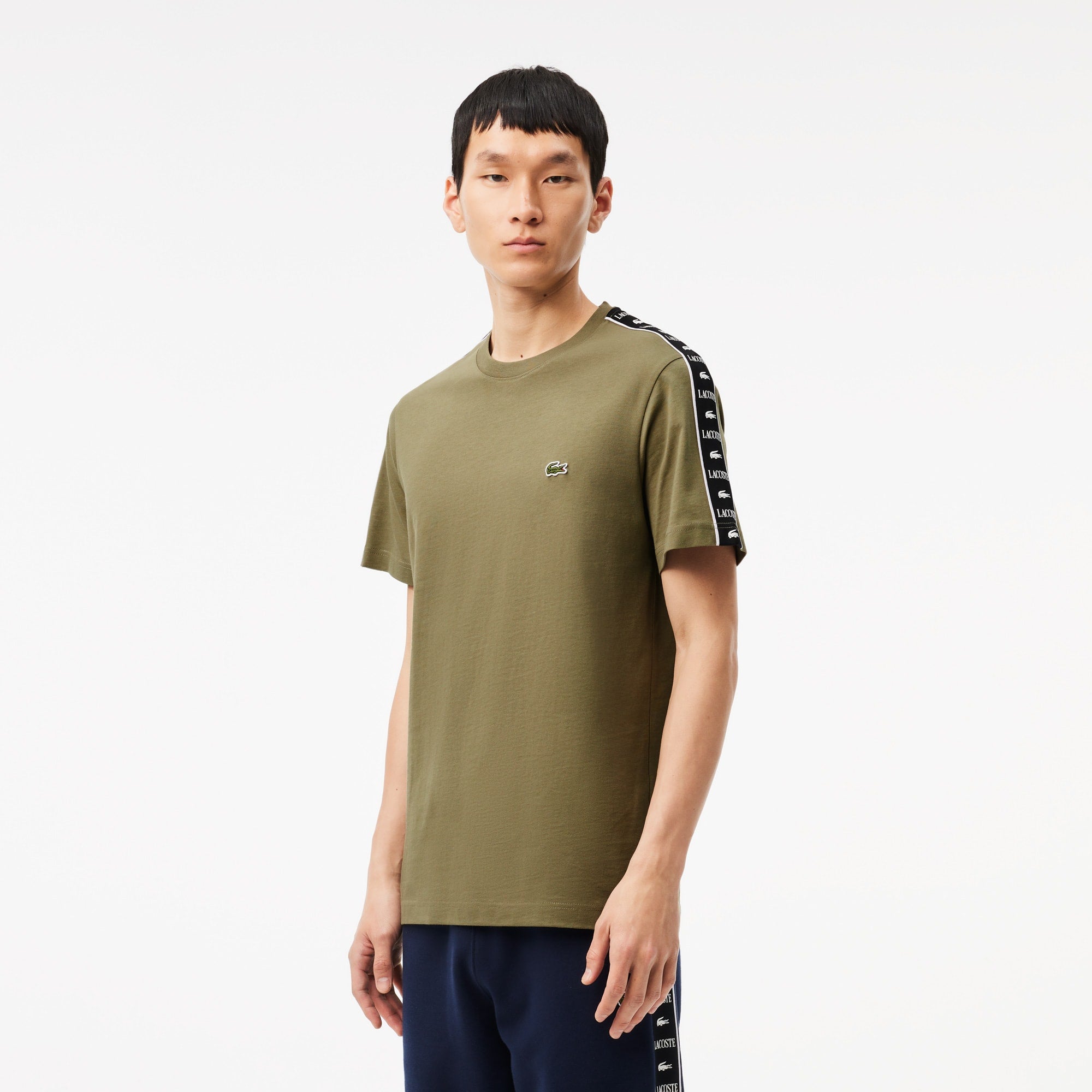 Lacoste Men's Logo Stripe Cotton T-Shirt - S - 3