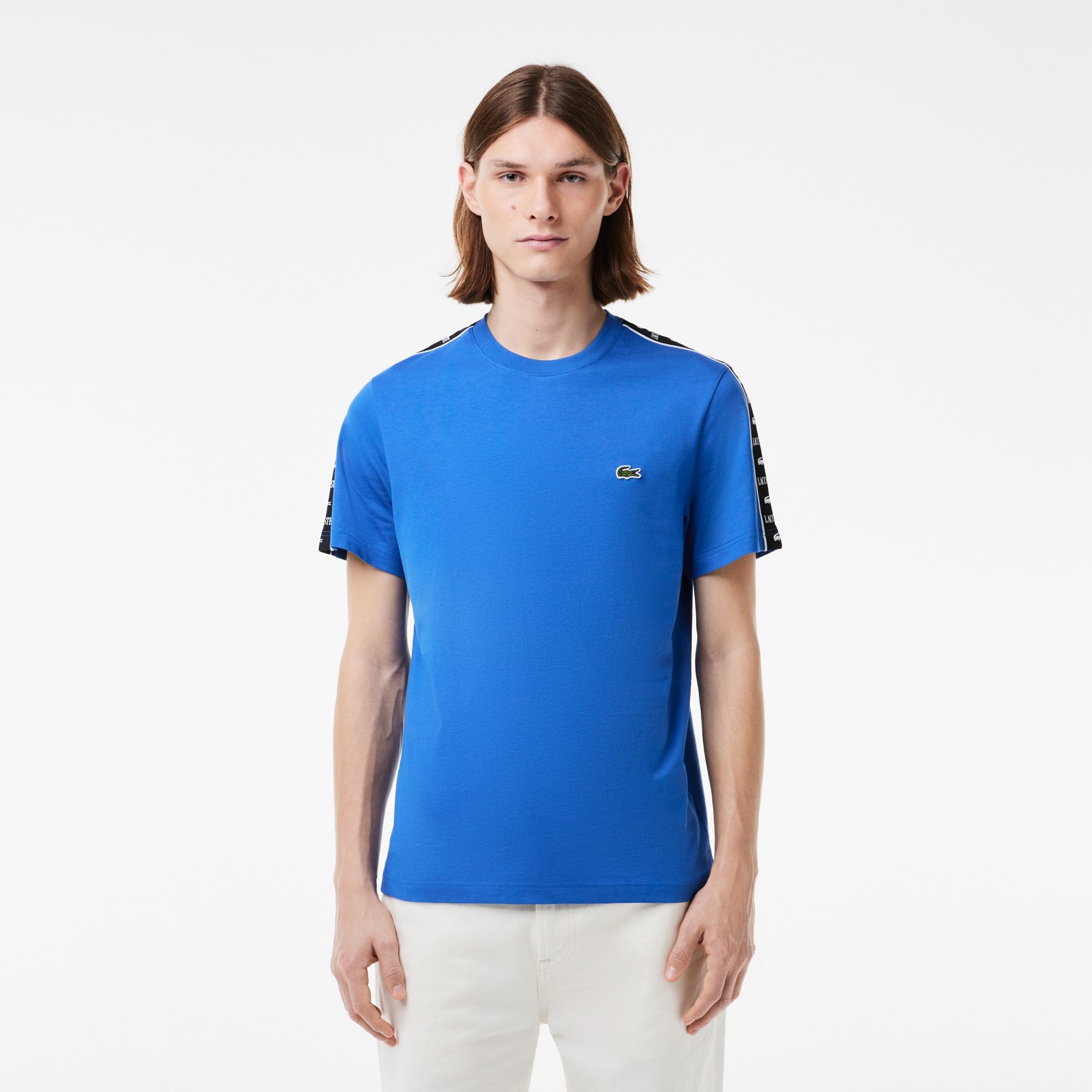 Lacoste Men's Logo Stripe Cotton T-Shirt - XXL - 7