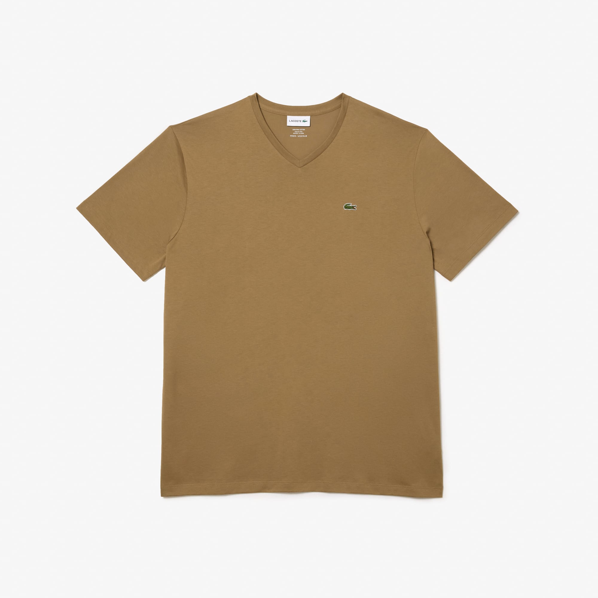 Lacoste Men's Big Fit V-Neck Pima T-Shirt - 4XL Big