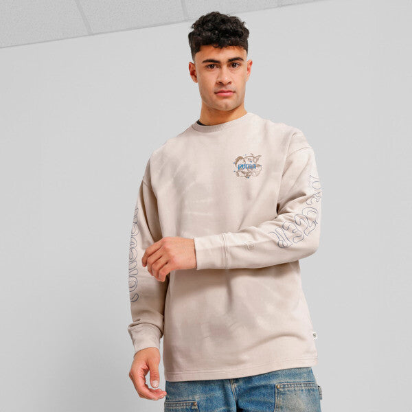 PUMA DOWNTOWN RE:PLACE Men's Sweatshirt in Putty, Size S