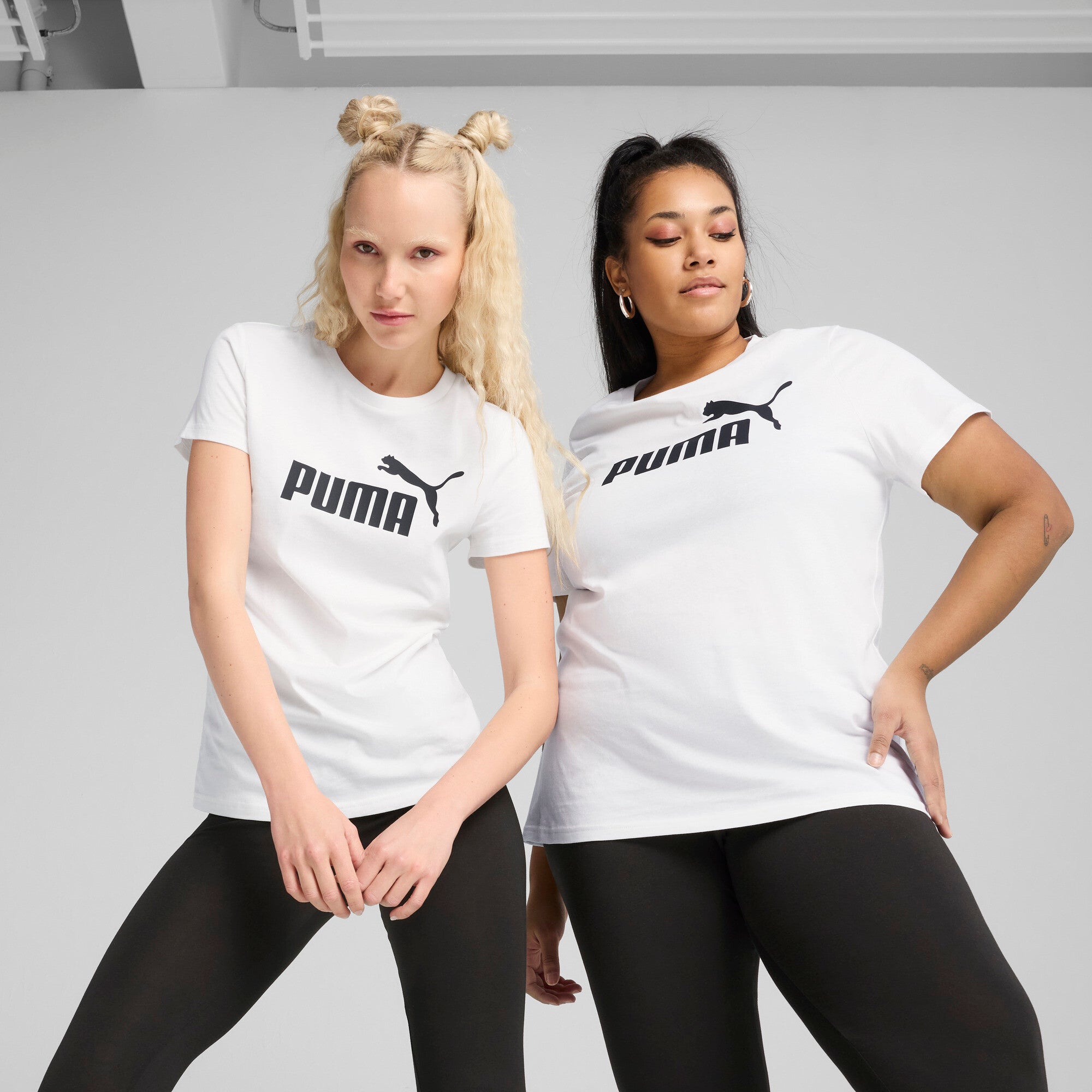 PUMA Essentials No. 1 Logo Women's T-Shirt in White, Size S