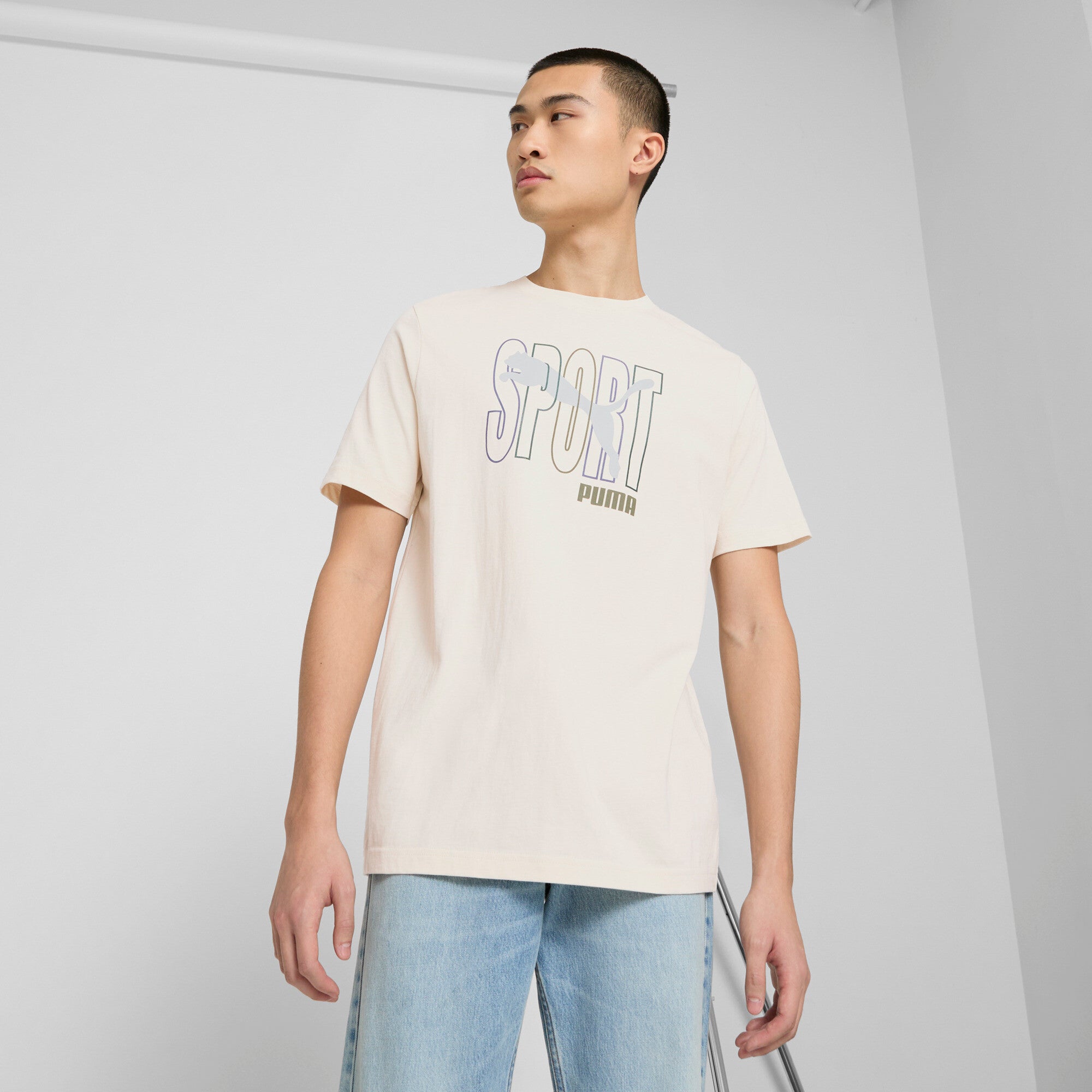 PUMA SPORT Men's T-Shirt in White, Size XL