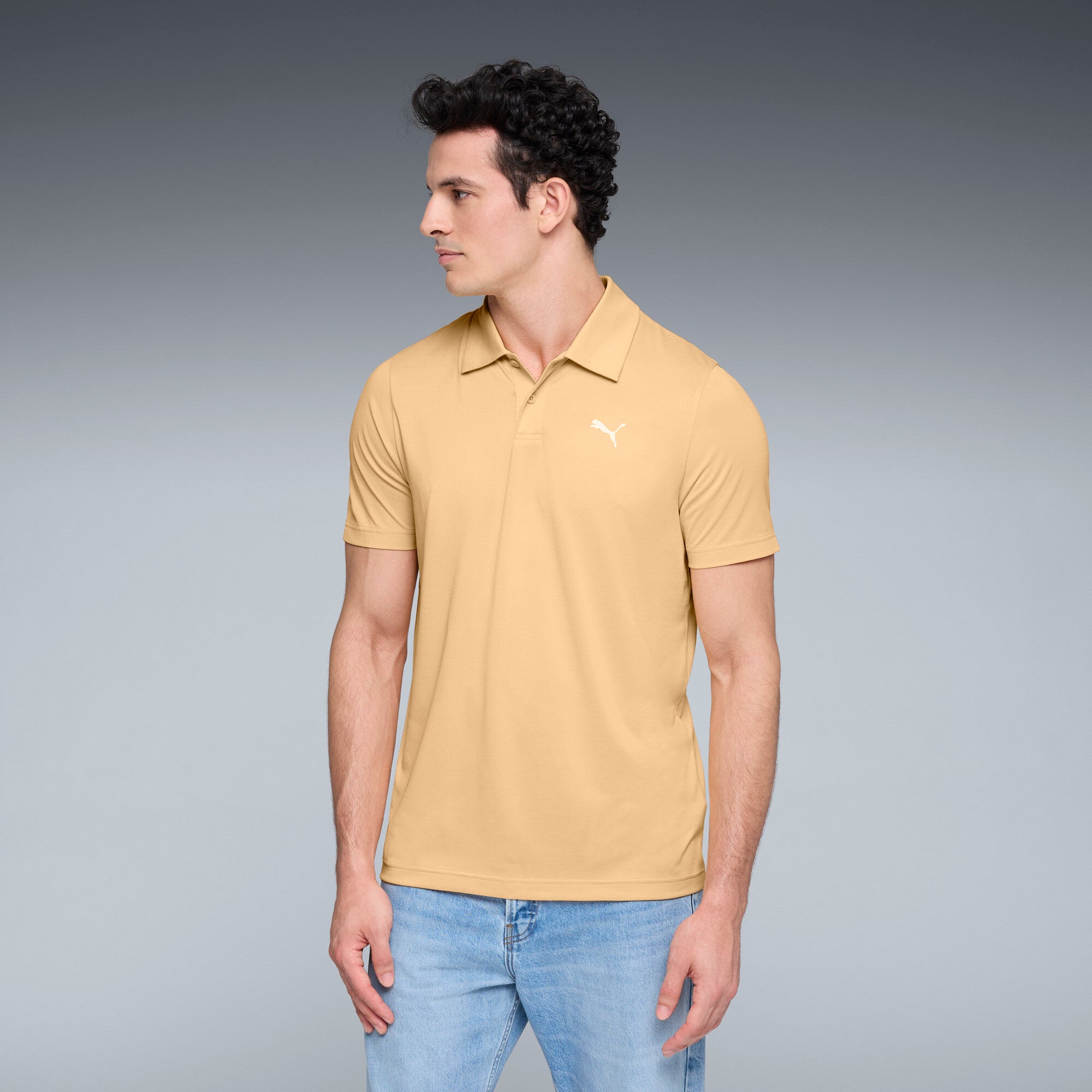 PUMA Essentials All In Men's Polo Shirt in Orange, Size L