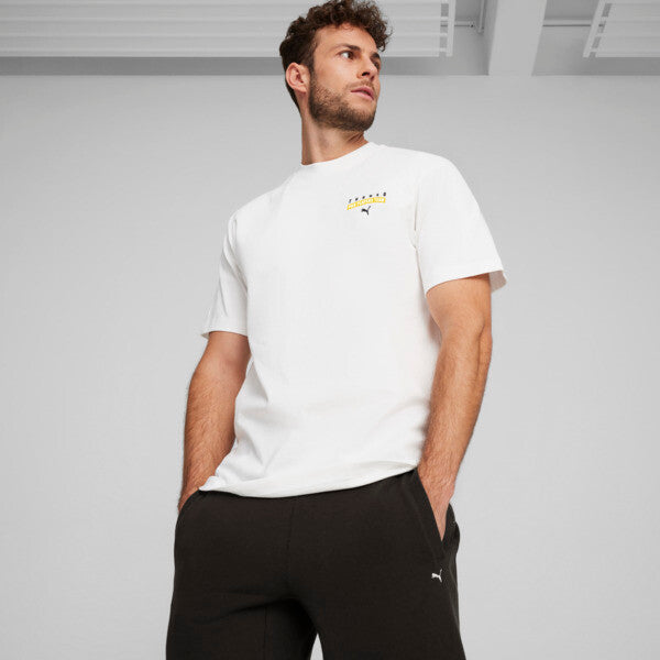 PUMA GRAPHICS Toreno Men's T-Shirt in White, Size XXL