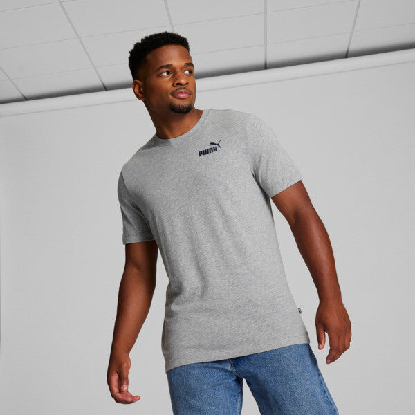 PUMA Essentials No. 1 Logo Men's T-Shirt in Medium Grey Heather, Size S