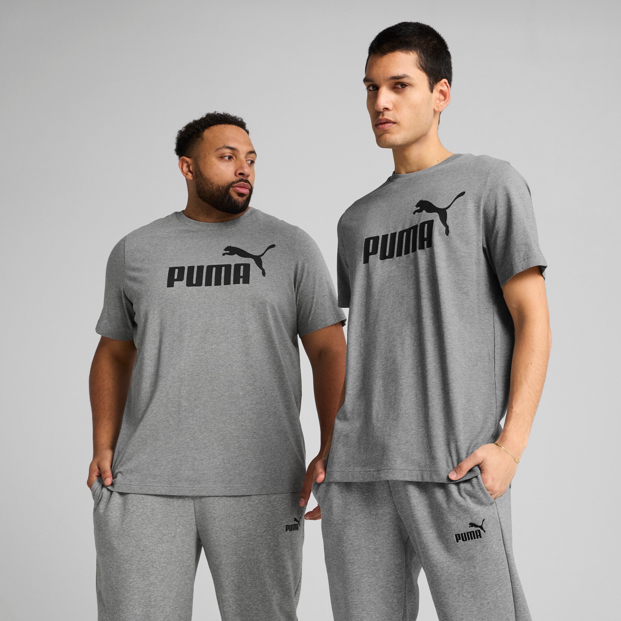 PUMA Essentials No. 1 Logo Men's T-Shirt in Grey, Size M