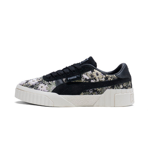 PUMA Cali OG Dark Floral Women's Sneakers in Black/Galactic Grey, Size 5.5