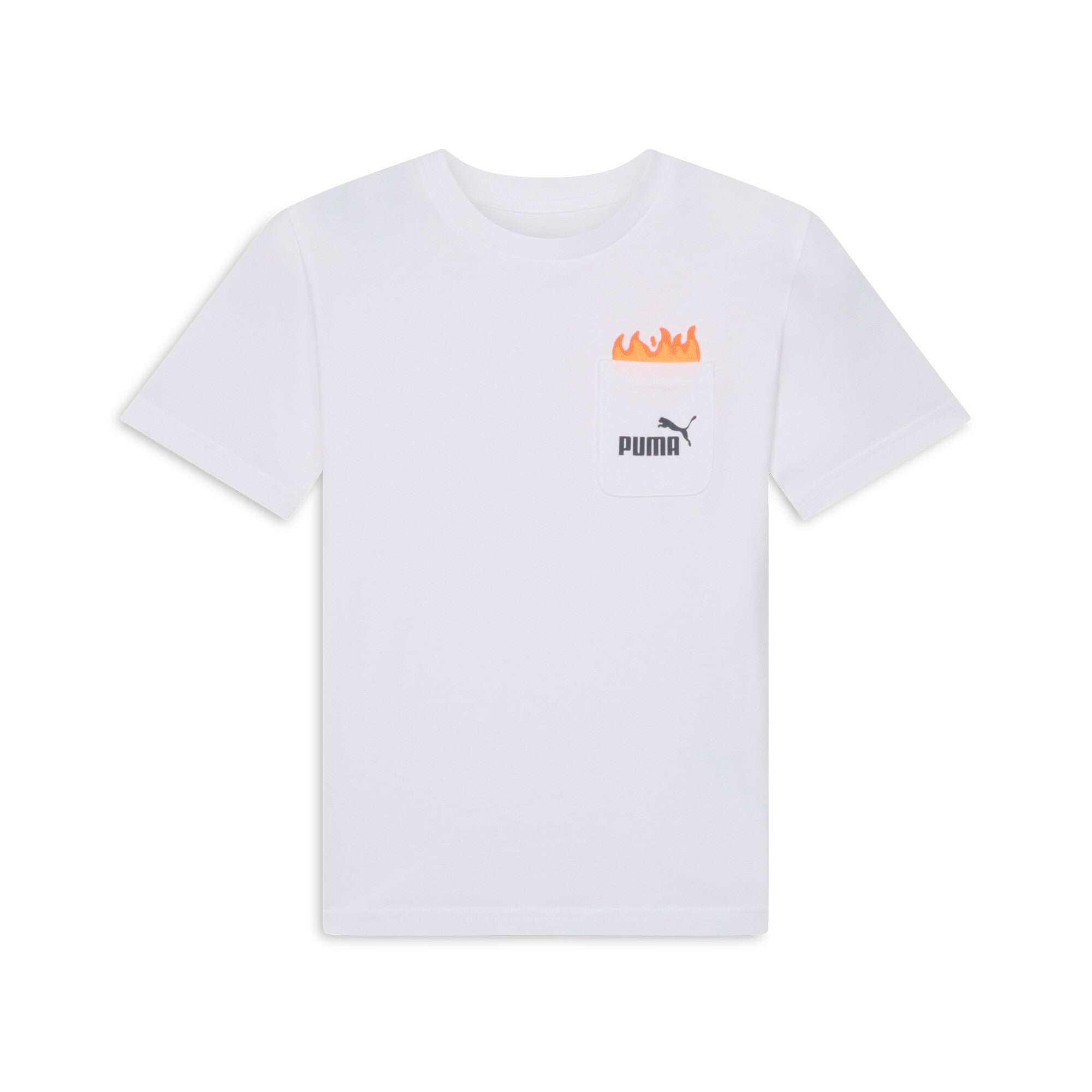 PUMA Airbrush Pack Big Kids' Pocket T-Shirt in White, Size XL
