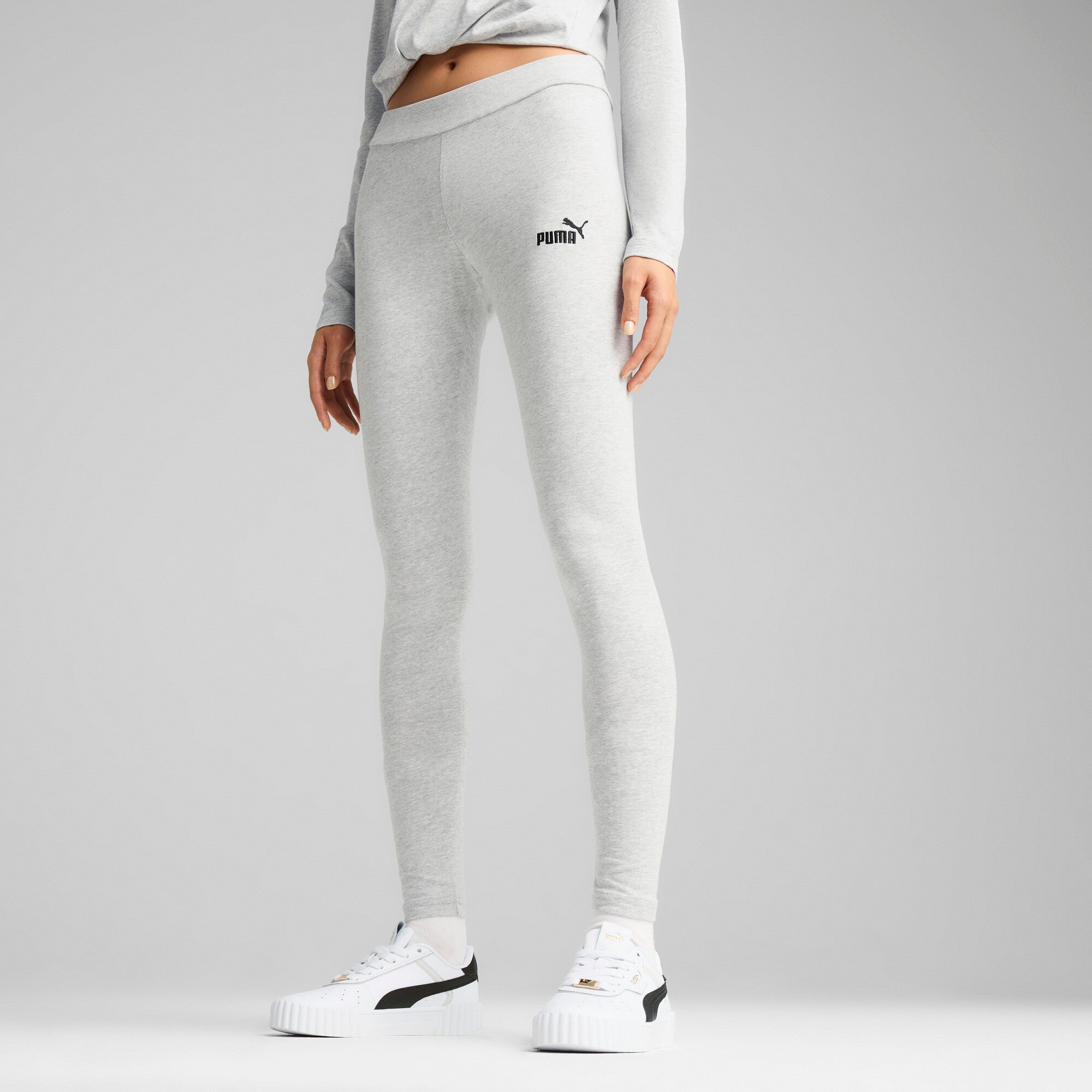 PUMA Essentials Small No. 1 Logo Women's Leggings in Grey, Size S